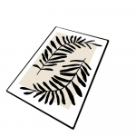 Must ja beež vannitoamatt 70x120 cm Casting - Foutastic