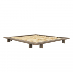 Pruun m&auml;nnipuidust kaheinimesevoodi koos voodip&otilde;hjaga 180x200 cm Japan &ndash; Karup Design