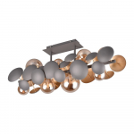 Hall-kuldne klaasist varjuga laevalgusti 76x22 cm Bubble - Trio Select