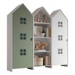 Valge-roheline avatud laste riidekapp 173x171,5 cm CASAMI BRUGES - Vipack