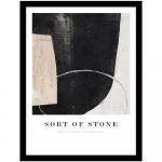 Plakat raamis 32x42 cm Sort Of Stone - Malerifabrikken
