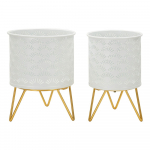 Metallist lillealused 2 tk komplektis &oslash; 16 cm (k&otilde;rgus 20 cm) Carly - Mauro Ferretti