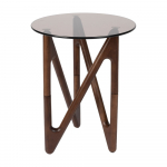 &Uuml;mmargune klaasist laud &oslash; 40 cm Naia - Dutchbone