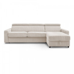 Kreem velvetist nurgadiivanvoodi (muutuv nurk) Monaco - Bobochic Paris