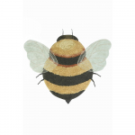 Kollane pestav k&auml;sitsi kootud puuvillane laste vaip 115x150 cm Bee - Lorena Canals