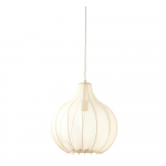 Beež rippvalgusti tekstiilist varjuga &oslash; 39 cm Elati - Light & Living