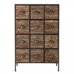 Must-pruun metallkapp 60,5x92x33,5 cm Matteo - Bloomingville