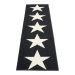 Must-valge sise/v&auml;lisvaip 70x250 cm Viggo Black &ndash; Pappelina