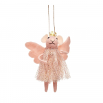 Tekstiilist k&auml;sit&ouml;&ouml; j&otilde;ulukaunistus 13cm Pink Princess Fairy Mouse - Sass & Belle