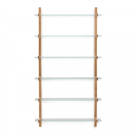 Klaasist moodul-riiulite s&uuml;steem 110x202x30,5 cm Sitra - Kave Home