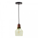 Roheline rippvalgusti klaasist varjuga &oslash; 13,5 cm Silex - Kave Home