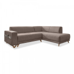 Pruun nurgadiivanvoodi panipaigaga (parempoolne/L-kujuline) Classy Sophie &ndash; Miuform