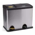 Matt h&otilde;bedane terasest pr&uuml;gikast 18+8 l sorteeritud j&auml;&auml;tmete jaoks/pedaaliga Tri Selectif - MSV