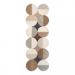 Hallikasbeež k&auml;sitsi kootud villane vaip 80x230 cm Mia Ellipse - Flair Rugs