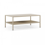 Kreemikas metallist kohvilaud 60x100 cm Fayna - Marckeric