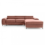 Roosa sametist lahtik&auml;iv/sahtliga nurgadiivan (parem nurk/lamamisosaga) Grayson &ndash; ELTAP