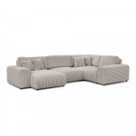 Helehall velvetist nurgadiivan (parem nurk/U-kujuline) Justin - Ropez