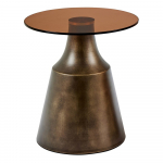 Pruun terasest &uuml;mmargune diivanilaud &oslash; 45 cm Dunsley - Actona