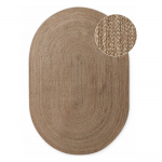 Kahepoolne/k&auml;sitsi kootud džuudist vaip tumedas naturaalses v&auml;rvitoonis 160x230 cm Braided - Hanse Home