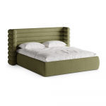 Roheline polsterdatud kaheinimesevoodi koos panipaiga ja voodip&otilde;hjaga 180x200 cm Mount - Micadoni