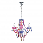 Metallist ripplamp akr&uuml;&uuml;lklaasist varjuga, &oslash; 46 cm L&uuml;ster - Reality