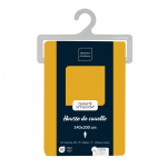 Kollane puuvillane tekikott &uuml;heinimesevoodile 140x200 cm Lina - douceur d'int&eacute;rieur