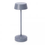 Sinine metallist LED-laualamp h&auml;mardatava/juhtmevaba laadijaga ja plastvarjuga (k&otilde;rgus 33 cm) Esprit - Bizzotto