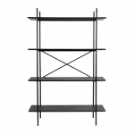 Must metallriiul 120x180x40 cm Marcio - White Label