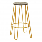 Jalakapuust baaritool kuldses/naturaalses v&auml;rvitoonis (istme k&otilde;rgus 75 cm) District - Premier Housewares