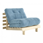 Helesinine kokkupandav velvetist futon-tool Roots - Karup