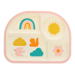 Beež plastmassist lastetaldrik 21x27 cm Rainbow Garden - Rex London