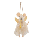 Tekstiilist j&otilde;ulukaunistus, 6 cm Angel Mouse Playing the Trumpet &ndash; Sass & Belle