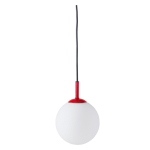 Punane/valge klaasist ripplamp &oslash; 13 cm Ekman - Jotex