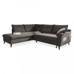 Tumehall sametne nurgadiivan L, vasakpoolne nurk Stylish Stan - Miuform