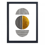 Klaasimaal mustas raamis Kujundid II., 32 x 42 cm. - Vavien Artwork