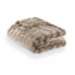 Taupe mikropl&uuml;&uuml;sist tekk 150x200 cm Wave - Tiseco Home Studio