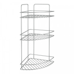 Seinale paigaldatud nurgas vannitoa riiul kolme tasandiga Ref - Metaltex