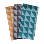 Puuvillased r&auml;tikud 3 tk 70x50 cm komplektis Geometry - JAHU collections