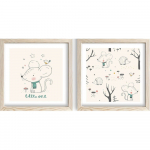 Laste pildid 2 tk 33x33 cm komplektis Little One - Wallity