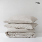 Valge-beež voodipesu kaheinimesevoodile 200x200 cm - Linen Tales