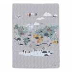 Hall puuvill-satiinist teki ja padjap&uuml;&uuml;ride komplekt 140x200 cm Travel Around The World &ndash; Butter Kings