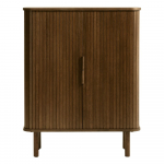 Pruun tammedekooriga l&uuml;kandustega kummut 113x90 cm Cavo - Unique Furniture