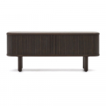 Tumepruun tuhkpuu dekooriga telerilaud 120x50 cm Mailen - Kave Home