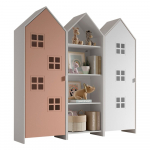 Valge-roosa avatud laste riidekapp 173x171,5 cm CASAMI BRUGES - Vipack