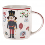 Valge portselankruus j&otilde;ulumustriga 370 ml Jolly &ndash; Dakls