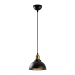 Must rippvalgusti metallist varjuga &oslash; 21 cm Varzan - Opviq lights