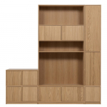 Tammedekooriga modulaarne raamaturiiul 227x243 cm Modulair &ndash; vtwonen