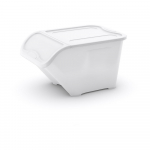 Valge kaanega plastist hoiukarp 55x39x32 cm All In Box - KIS
