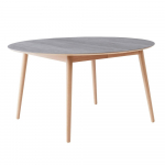 Hall &uuml;mmargune kokkupandav s&ouml;&ouml;gilaud lisaplaadiga &oslash; 135 cm Meza - Hammel Furniture