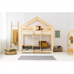 Puiduv&auml;rvi nari/majakujuline lastevoodi koos voodip&otilde;hjaga 80x200 cm DMPN &ndash; Adeko